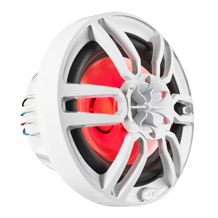 NXL-69/WH NXL 6x9" 2-Way Coaxial Marine Speaker With LED RGB Lights 125 Watts Rms 4-Ohm -White