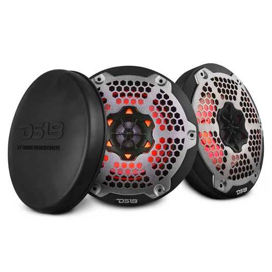 NXL-6M/BK NXL 6.5" 2-Way Coaxial Marine Speaker with RGB LED Lights 100 Watts Rms 4-Ohm