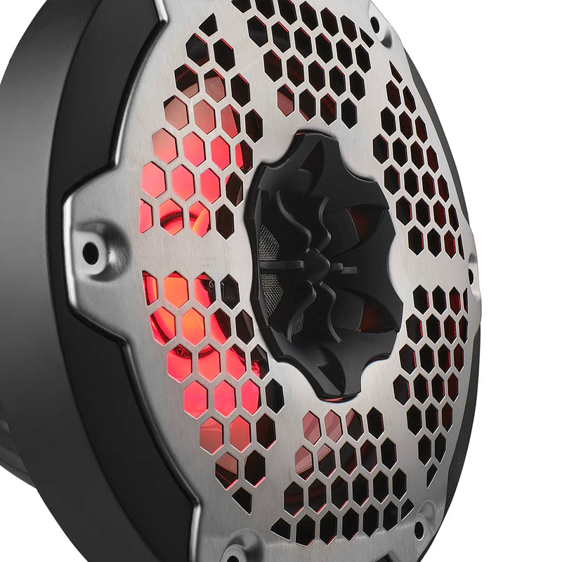NXL-6M/BK NXL 6.5" 2-Way Coaxial Marine Speaker with RGB LED Lights 100 Watts Rms 4-Ohm