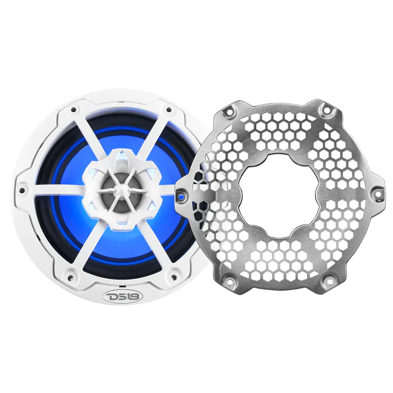NXL-6M/WH NXL 6.5" 2-Way Coaxial Marine Speaker With LED RGB Lights 100 Watts Rms 4-Ohm - White