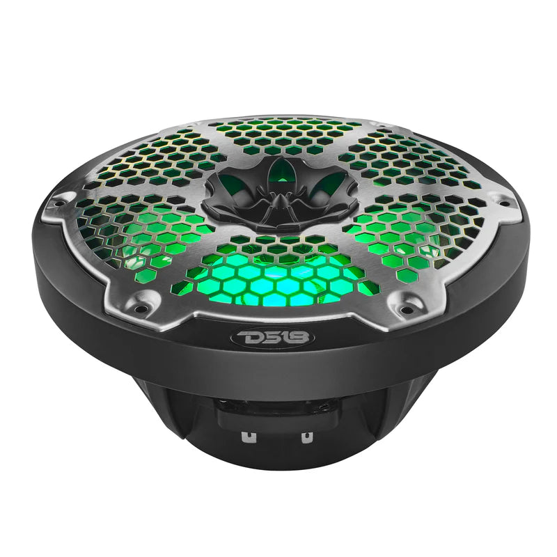 NXL-8M/BK NXL 8" 2-Way Coaxial Marine Speaker With LED RGB Lights 125 Watts Rms 4-Ohm - Black