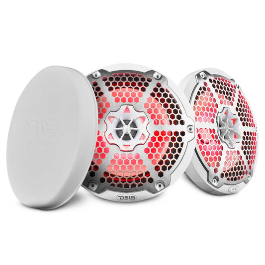 NXL-8M/WH NXL 8" 2-Way Coaxial Marine Speaker With LED RGB Lights 125 Watts Rms 4-Ohm -White