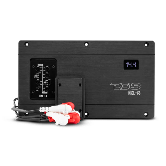 NXL-F4 NXL 4-Channel Full-Range Class D IP67 Marine and Powersports Flush Mount Amplifier 4 x 100 Watts Rms @ 4-Ohm