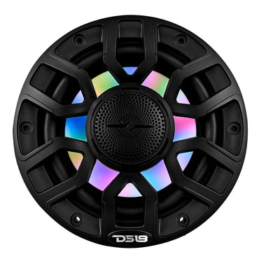 NXL-IQ6/BK NXL 6.5" 2-Way Coaxial Marine Speaker With Digital Led Lights And Bullet Tweeter 150 Watts 4-Ohm