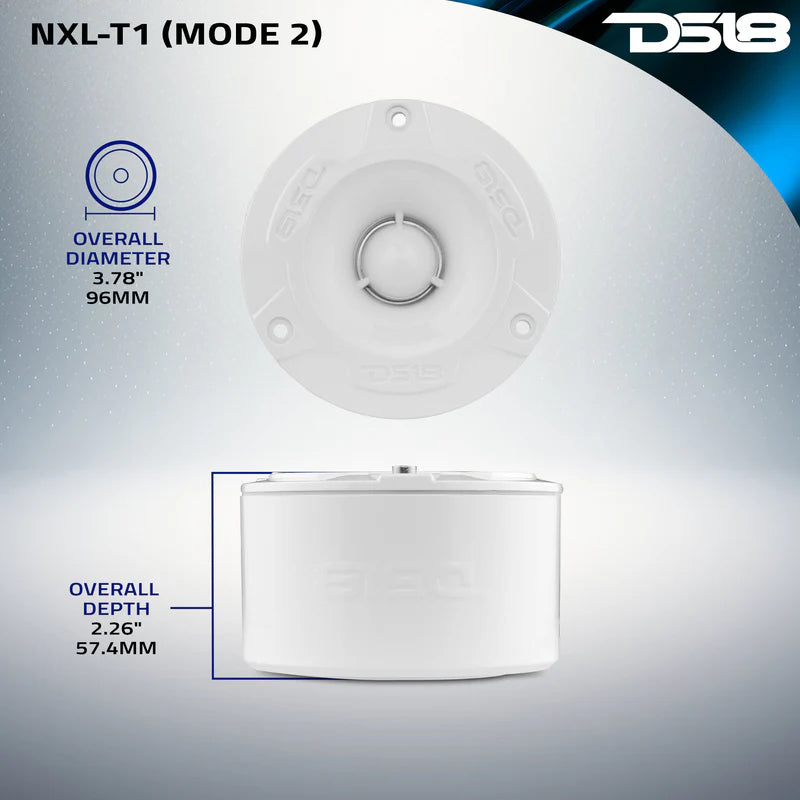 NXL-T1 NXL 3.8” Marine Water-Resistant Super Bullet Tweeter with 1” Aluminum Voice Coil | 120W RMS 4-Ohm