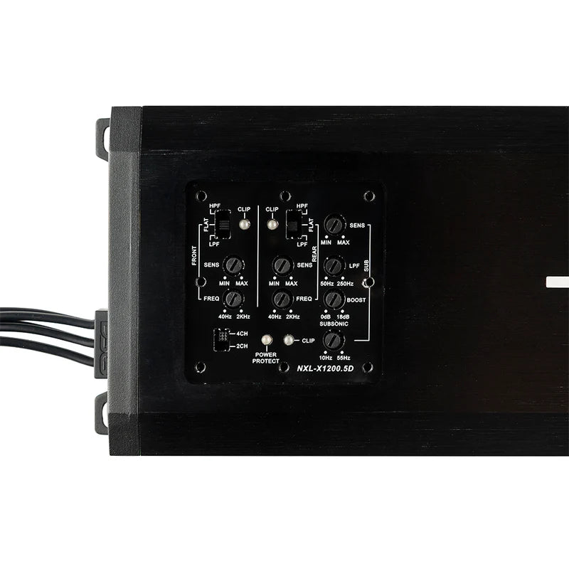 NXL-X1200.5D NXL 5-Channel Full-Range Class D IP67 Marine and Powersports Amplifier 4 x 150 @ 4-Ohm and 1 x 600 @ 2-Ohm Watts Rms
