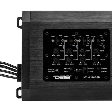 NXL-X1200.8D NXL 8-Channel Full-Range Class D IP67 Marine and Powersports Amplifier 8 x 150 Watts RMS @ 4-Ohm