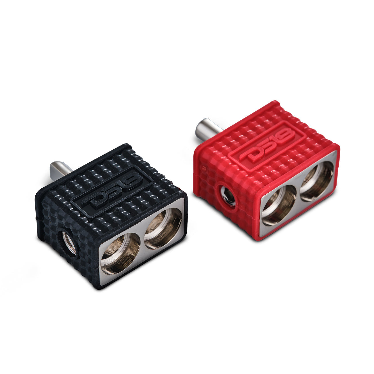 PID0/4 Dual 1/0-GA to 1/4-GA Amp Input Reducers with Offset Stub and Silicone Cover