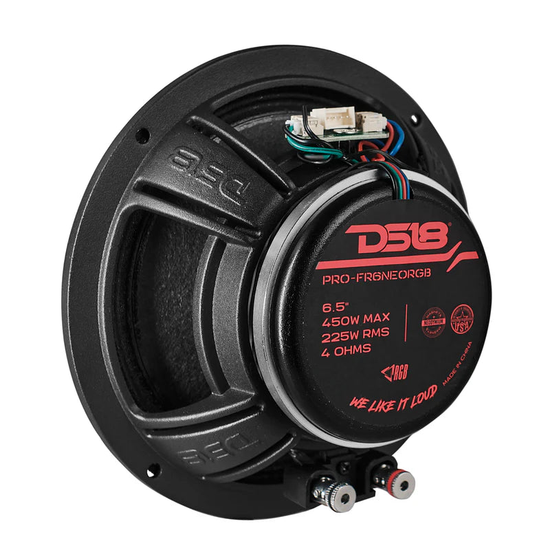 PRO-FR6NEORGB 6.5" Full-Range Loudspeaker with RGB LED Bullet 225 Watts Rms Neodymium Magnet