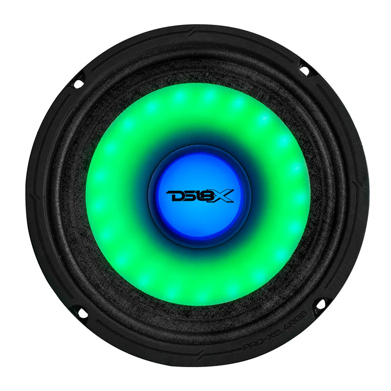 PRO-X6.4RGB 6.5" Mid-Range Loudspeaker with Dual RGB LED For Cone & Dust Cap 250 Watts 4-Ohm