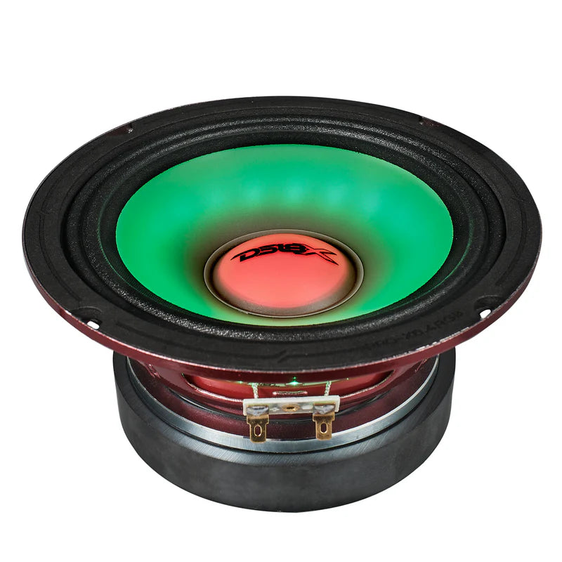 PRO-X6.4RGB 6.5" Mid-Range Loudspeaker with Dual RGB LED For Cone & Dust Cap 250 Watts 4-Ohm