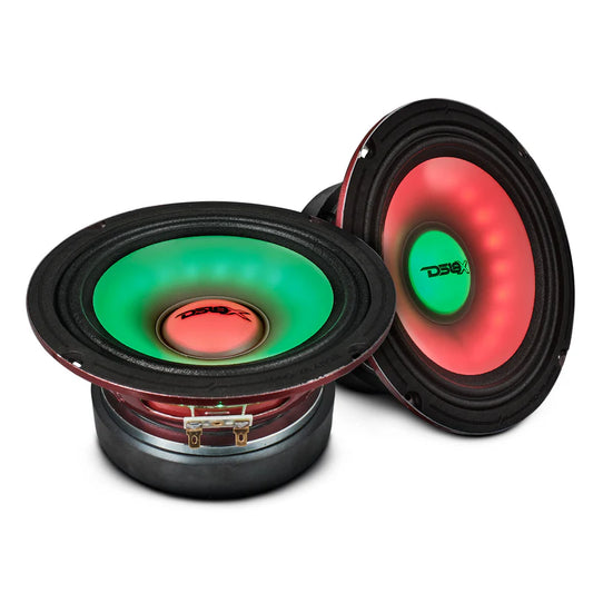 PRO-X6.4RGB 6.5" Mid-Range Loudspeaker with Dual RGB LED For Cone & Dust Cap 250 Watts 4-Ohm