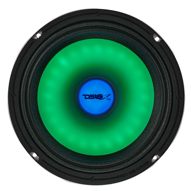 PRO-X8.4RGB 8" Mid-Range Loudspeaker with Dual RGB LED For Cone & Dust Cap 275 Watts 4-Ohm