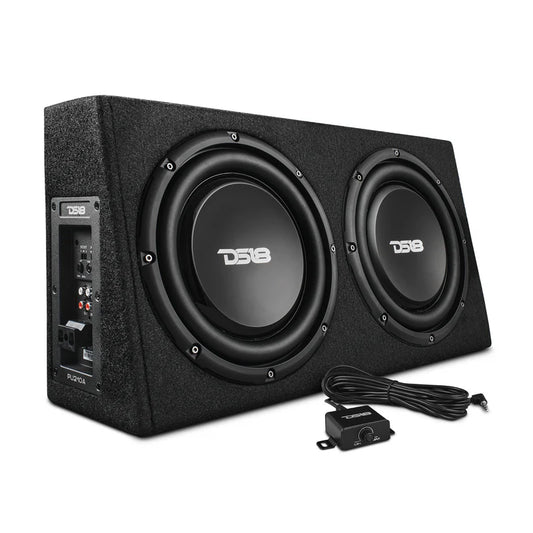 PU210A 10" Active Subwoofer Shallow Enclosure with 10" Passive Subwoofer For Pickup Trucks