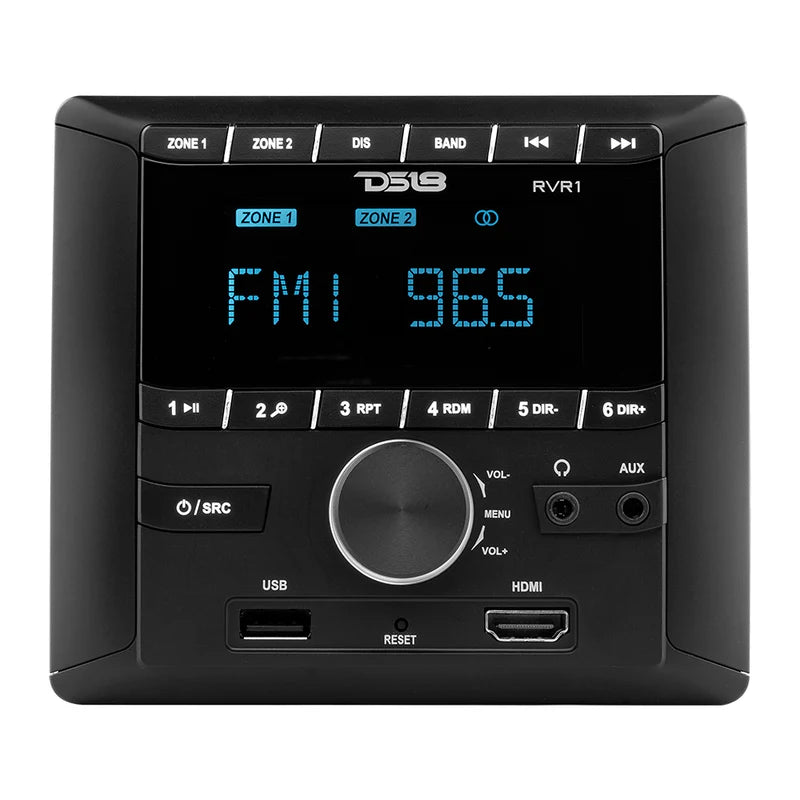 RV.R1 RV and Trailers Headunit 2.75" LCD screen , 2 Zones, 4 volts Output,HDMI, BT, RDS 4 X 50 Watts