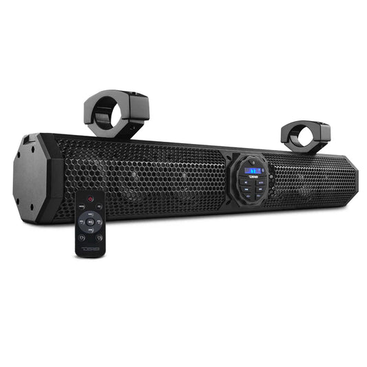 SB24BTX 24" Marine Sound Bar Speaker System, 6 Speakers 600 Watts, Bluetooth® v5.0, Rotating Control Panel