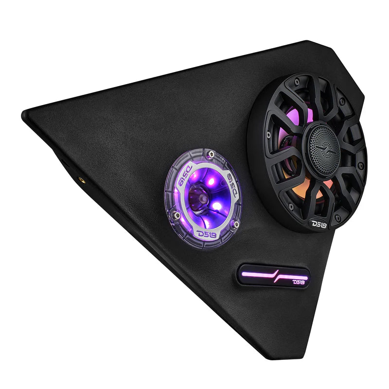 SLG-FKP6LDV2 Polaris Slingshot Front Kick Panel Speaker Pods Loaded | 2 x NXL-IQ6/BK & 2 x PRO-TW1LD and Digital LED Lights | 2015 - Current