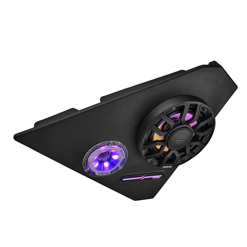 SLG-FKP6LDV2 Polaris Slingshot Front Kick Panel Speaker Pods Loaded | 2 x NXL-IQ6/BK & 2 x PRO-TW1LD and Digital LED Lights | 2015 - Current