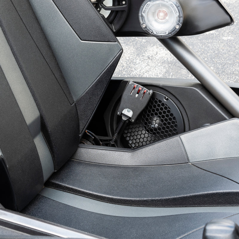 SLG-SP6LD Polaris Slingshot Side Panel Enclosure Loaded | 2 x PRO-SM6, 2 x ZXI-T1 & 2 x PRO-GRILL6-MS/BK | 2015 - 2019