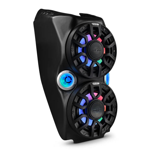 SLG-WFCC66LD Polaris Slingshot Waterfall Center Console Loaded | 2 x NXL-IQ6/BK & 2 x PRO-TW7LD and Digital LED Lights | 2015 - Current