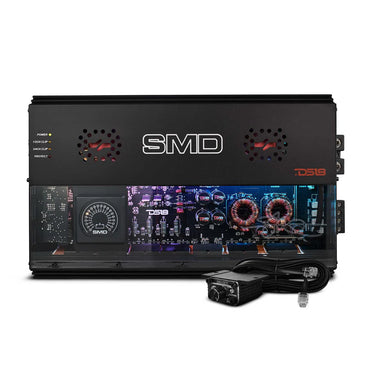 SMD-500.4AB SMD 4-Channel Class AB Amplifier with VM-1 Voltmeter and Digital LED Lights 4 x 500W at 2-Ohm - Steve Meade Designs