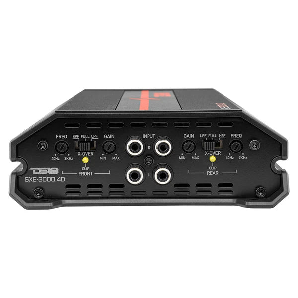 SXE-3000.4D/BK DS18 Amplificador de clase D de 4 canales SXE, 4 x 200 vatios RMS a 4 ohmios, color negro