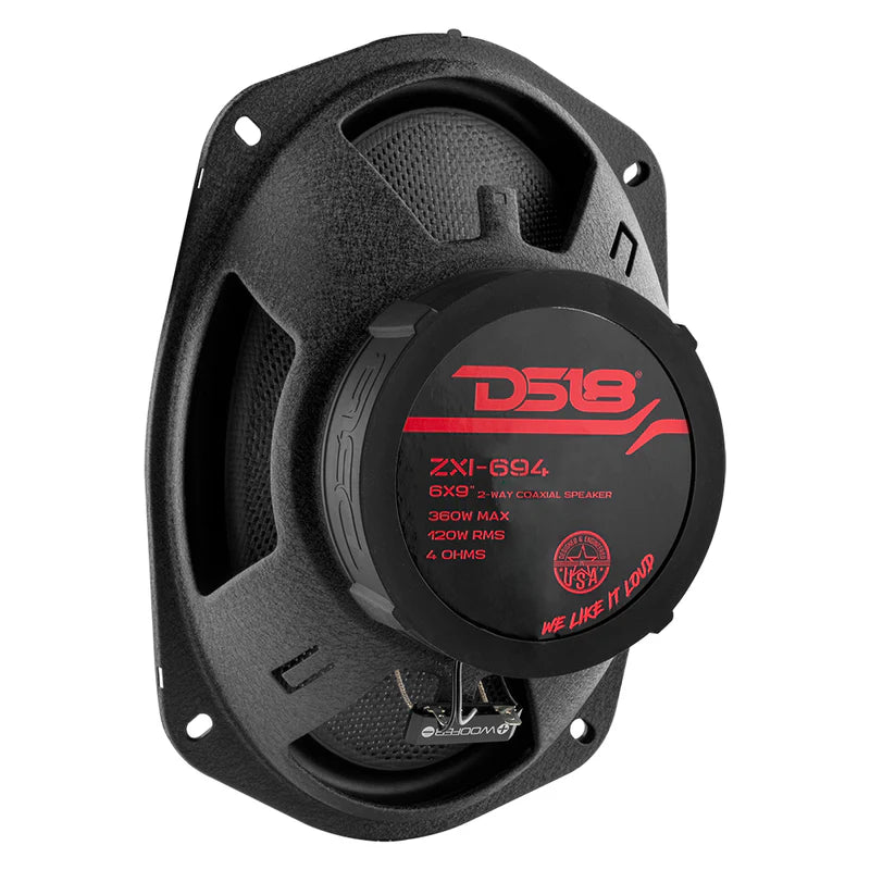 ZXI-694 6x9" 2-Way Coaxial Speakers with Kevlar Cone 120 Watts Rms 4-Ohm