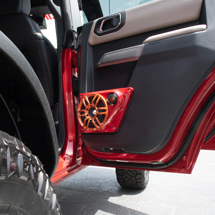 BRO-BD-LR Ford Bronco 6th Gen 4 Door Back Doors 6.5" Speakers and 2.3" Tweeter Panels
