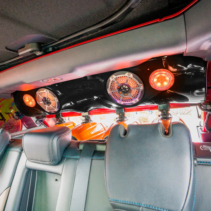 BRO-SBAR/BK Ford Bronco 6th Gen 4-Door Overhead Bar System fits 4 x 8" speakers + 2 x 6.5" Speakers and 2 x 3.78" Tweeters