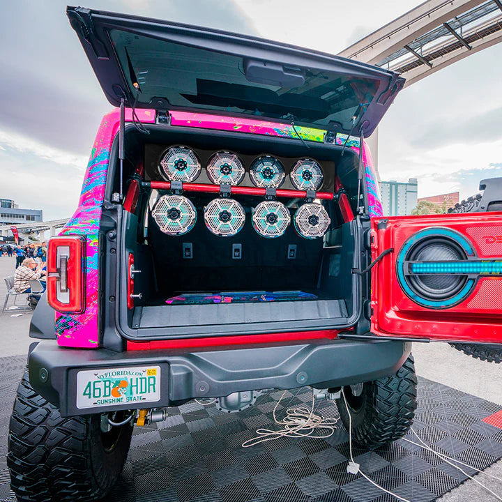 BRO-SBAR/BK Ford Bronco 6th Gen 4-Door Overhead Bar System fits 4 x 8" speakers + 2 x 6.5" Speakers and 2 x 3.78" Tweeters