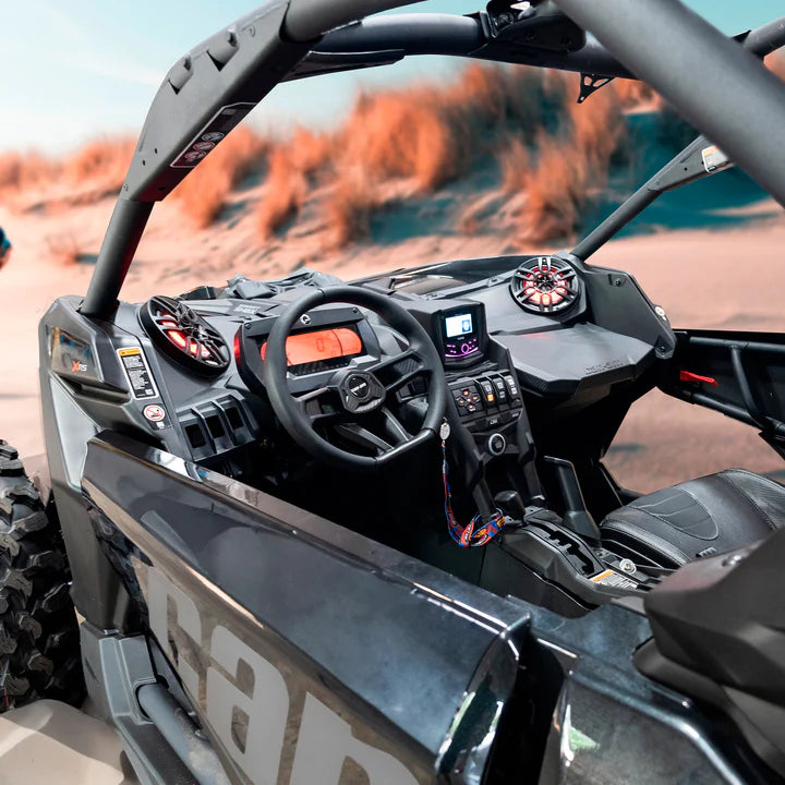 CA-X3DS6LD Can-Am Maverick X3 Dashboard Panel Loaded with 6.5" Speaker and RGB Lights