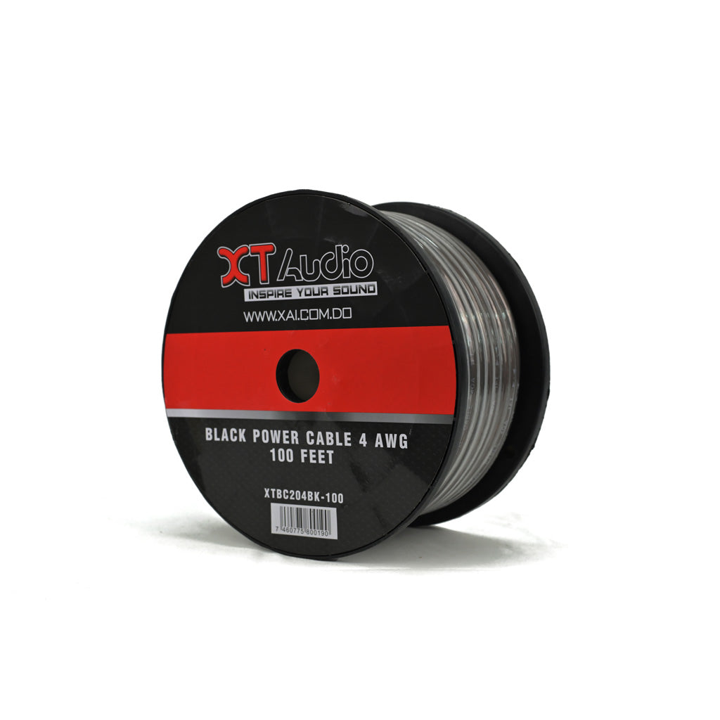 XT-BC204B-100 XT MATTE BLACK BATTERY CABLE CCA 4GA 100FT /ROLL