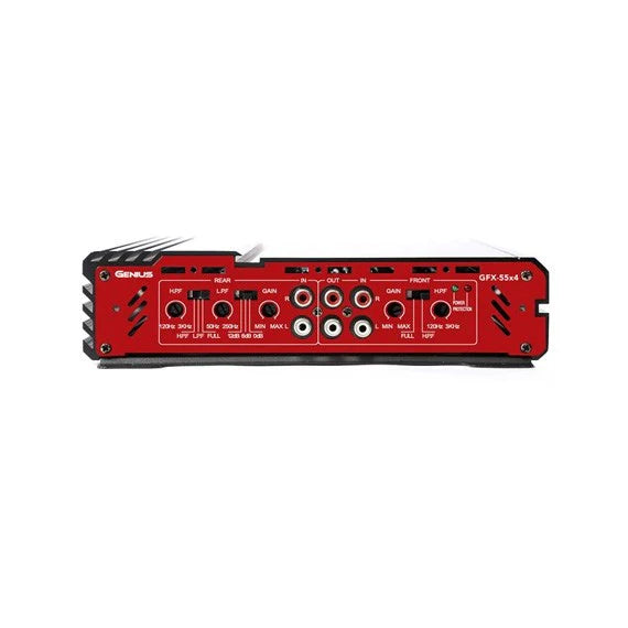 GFX-55x4 CLASS A/B AMPLIFIER 4 CHANNEL FOX SERIES 1200 W MAX/ 55 WRMS X 4 CH STABLE 2 OHM STEREO