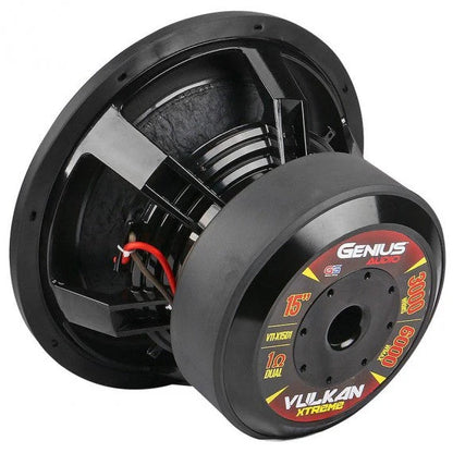 V11-X15D1 VULKAN SERIES SUBWOOFER 15" 6000 WMAX / 3000 WRMS DOUBLE COIL 1 OHM VOICE COIL FLAT ALUMINUM WIRE