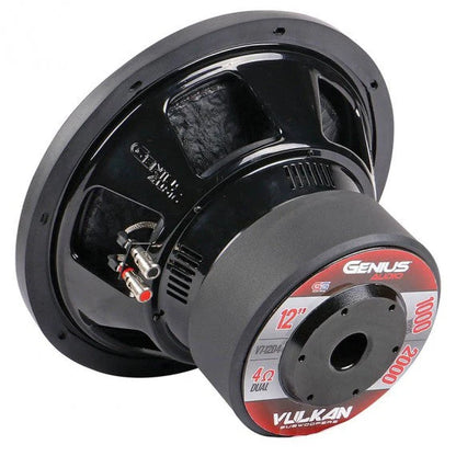 V7-12D4 VULKAN SERIES SUBWOOFER 12" 2000 WMAX / 1000 WRMS DOUBLE 4 OHM VOICE COIL ROUND COPPER WIRE