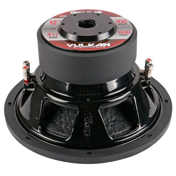 V6-12D4 VULKAN SERIES SUBWOOFER 12" 1400 WMAX / 700 WRMS DOUBLE 4 OHM VOICE COIL ROUND COPPER WIRE