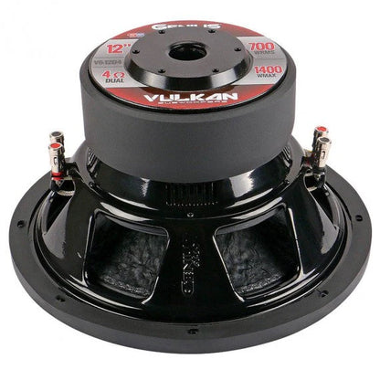 V6-12D4 VULKAN SERIES SUBWOOFER 12" 1400 WMAX / 700 WRMS DOUBLE 4 OHM VOICE COIL ROUND COPPER WIRE
