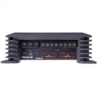 GTM-80.4D COMPACT DIGITAL 4-CHANNEL AMPLIFIER GTM SERIES 1200 WMAX / 80 WRMS X 4 CH STABLE 2 OHM STEREO