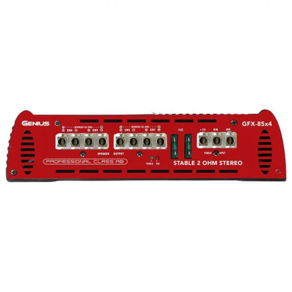 GFX-75x4 CLASS A/B AMPLIFIER 4 CHANNEL FOX SERIES 1800 W MAX/ 75 WRMS X 4 CH STABLE 2 OHM STEREO