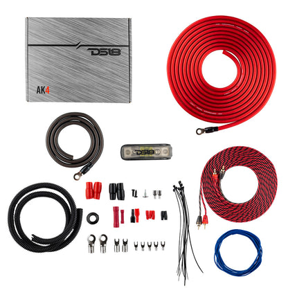 AK4 Complete 4 Gauge CCA Amplifier Installation Wiring Kit