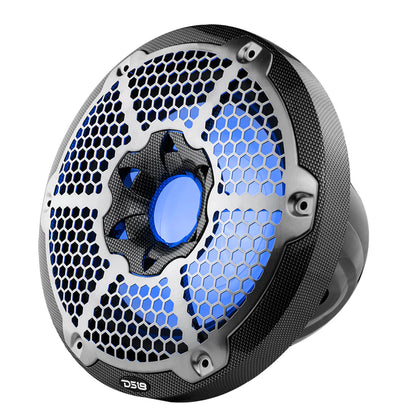 CF-10SUB NXL 10" Marine Subwoofer With LED RGB Lights 300 Watts Rms SVC 4-Ohm -Black Carbon Fiber