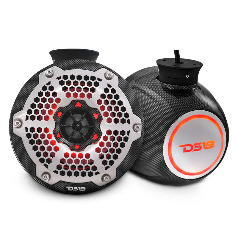 NXL-PS6W NXL 6.5" Pod 300w Speaker with Integrated RGB LED Lights (Pair) - Perfect For Jet Skis