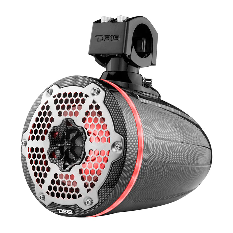 CF-X8TP NXL 8" Marine and Powersports Towers LED RGB Lights 125 Watts Rms - Black Carbon Fiber