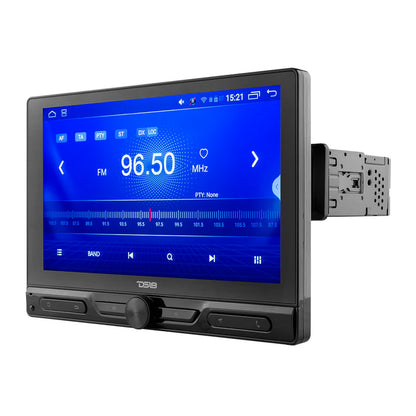 DDX10.5ADX 10.5" Floating Rotating Swivel Modular Touchscreen Mechless Single-DIN Headunit with Bluetooth, Mirror Link, USB, Gps and Android 10 (4x64GB)