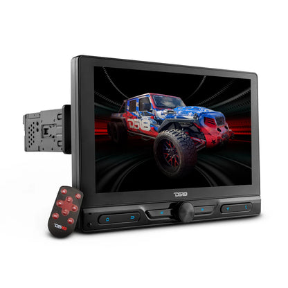 DDX10.5ADX 10.5" Floating Rotating Swivel Modular Touchscreen Mechless Single-DIN Headunit with Bluetooth, Mirror Link, USB, Gps and Android 10 (4x64GB)