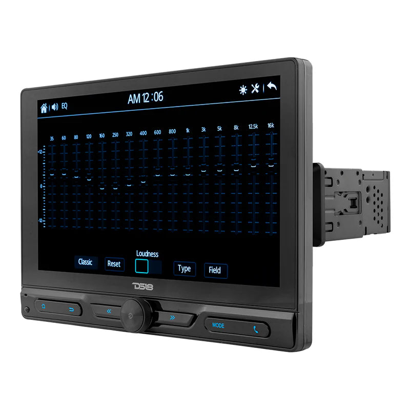 DDX10.5ML 10.5" Floating Adjustable Modular Touchscreen Mechless Single-DIN Head Unit with Bluetooth, Mirror Link and USB