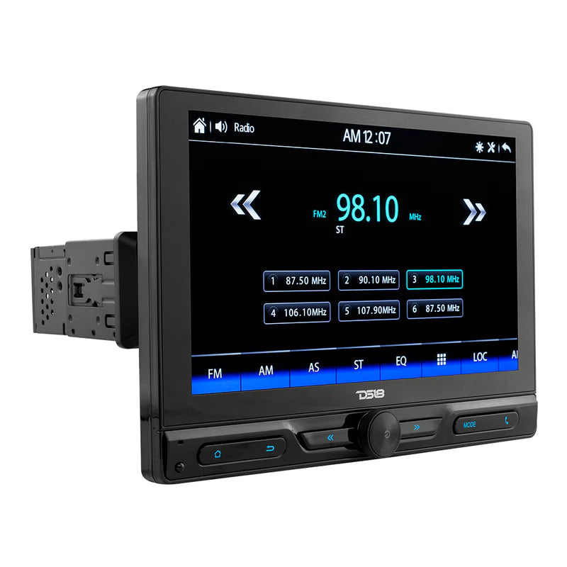 DDX10.5ML 10.5" Floating Adjustable Modular Touchscreen Mechless Single-DIN Head Unit with Bluetooth, Mirror Link and USB