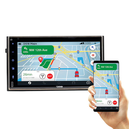 DDX7CP DS18 7 Touchscreen Mechless Double-DIN Headunit with Bluetooth