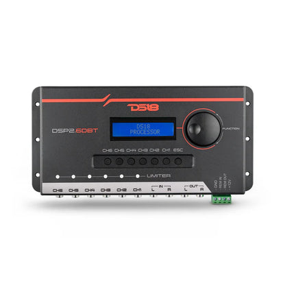 DSP2.6DBT DS18 2-Channel In and 6-Channel Out Digital Sound Processor (DSP) with Bluetooth and LCD Screen