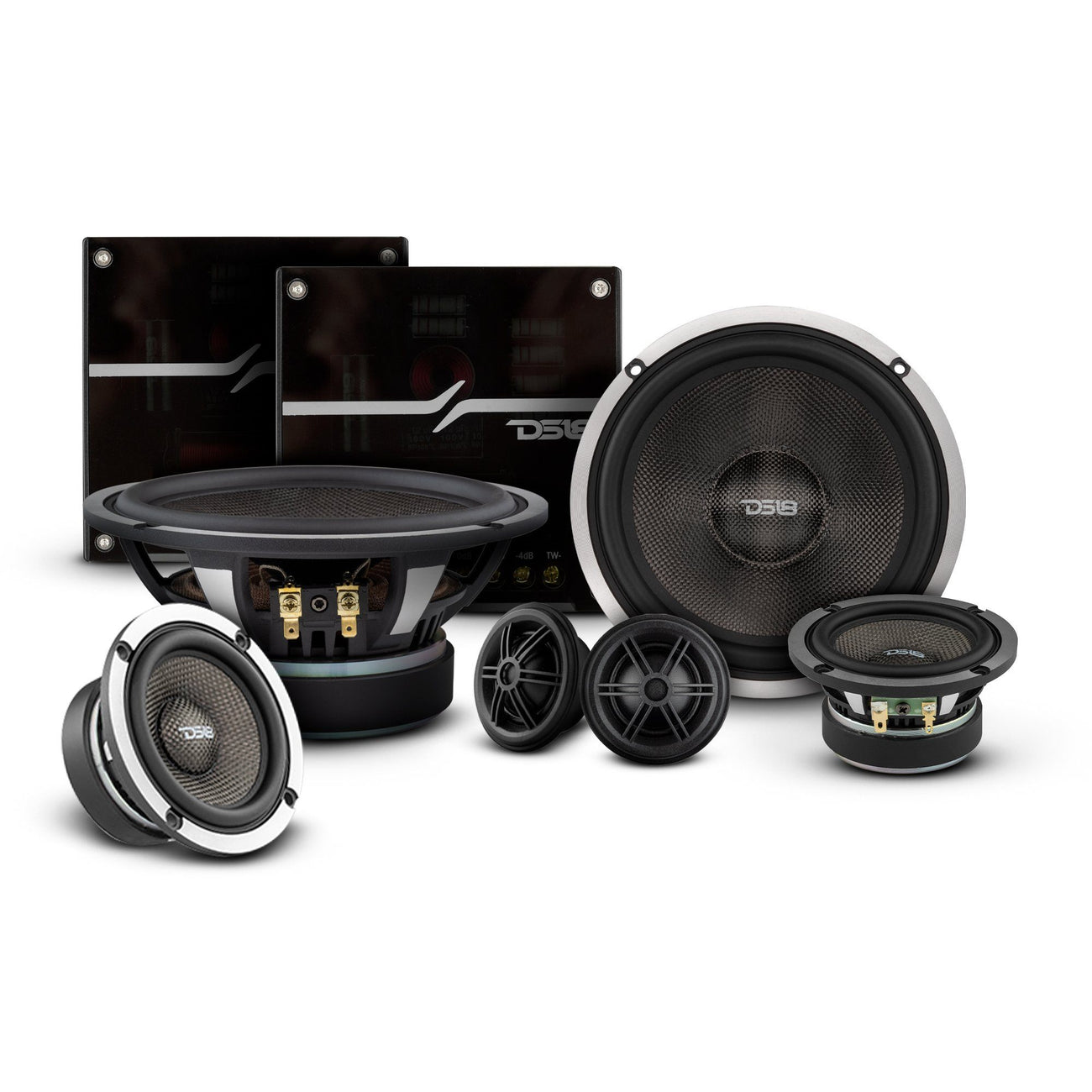 DX3 3-Way Component Speaker System With Kevlar Cone 290 Watts Rms 4-Ohm